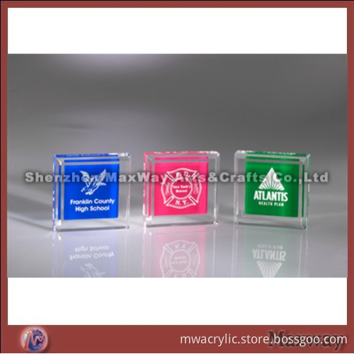 Clear Small Square Laminate Acrylic Award